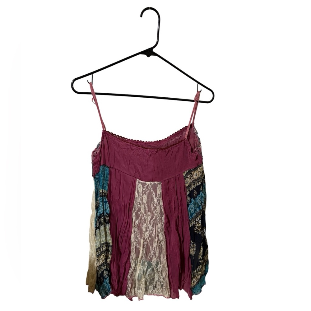 Forever 21 Multicolor Patchwork spaghetti strap top - Picture 3 of 3